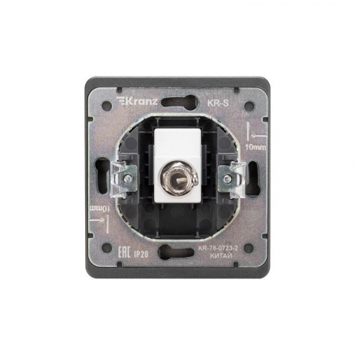 Розетка телевизионная TV СП ROUND MIELE титан Kranz KR-78-0723-2 фото 3