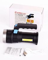 Фонарь аккумуляторный LED53765 2LED 3Вт 4 режима USB аккум. 4В черн. (бокс) Ultraflash 14665