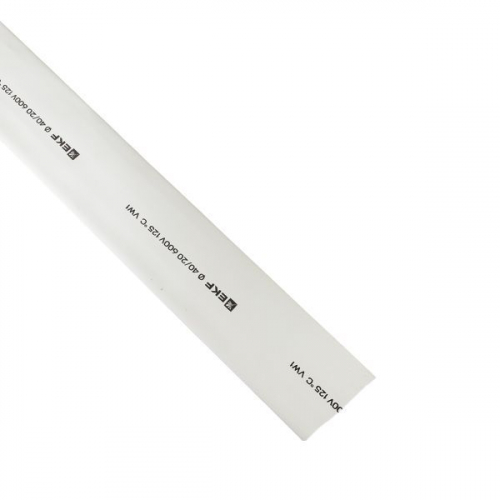Трубка термоусадочная ТУТ нг 40/20 бел. (уп.50м) EKF tut-40-w фото 3