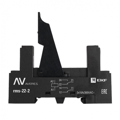 Разъем для реле РM slim 22/2 AVERES EKF rms-22-2 фото 2