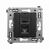 Розетка компьютерная 1-м СП Avanti "Черный матовый" RJ45 кат.5E DKC 4412463