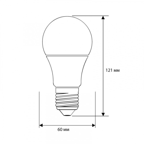 Лампа светодиодная LED17-A65/865/E27 17Вт грушевидная матовая 6500К холод. бел. E27 220В Camelion 12653 фото 2