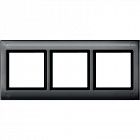 Рамка 3-м Merten с винт. креп. aquadesign SchE MTN401314
