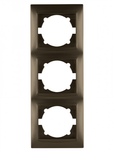 Рамка 3-х постовая вертикальная бронза "Лама" TDM фото 3