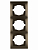 Рамка 3-х постовая вертикальная бронза "Лама" TDM