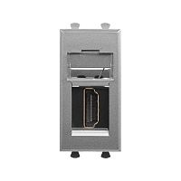 Розетка HDMI 1мод. Avanti "Закаленная сталь" тип А-А модульная DKC 4404251
