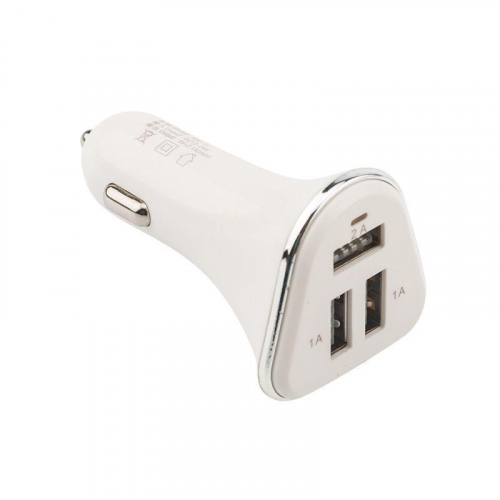 Автозарядка в прикуриватель 3хUSB (АЗУ) 2х1000мА 2100мА бел. Rexant 18-1949 фото 6