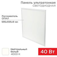 Светильник светодиодный REX-PANEL-OP-9mm-40W-4000K 40Вт 4000К нейтр. бел. IP20 3000лм 165-265В 9мм опал. ультратонк. панель Rexant 606-005