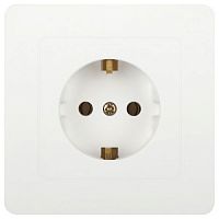 Розетка 1-м СП Style 7-202-01 16А 250В IP20 2P+E Schuko с заземл. бел. Intro Б0060619