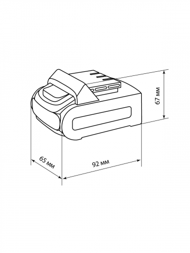 Аккумулятор для дрелей-шуруповертов ДША-18-ЛK1 18 В, 2 А*ч Li-Ion, "Рубин" TDM фото 2