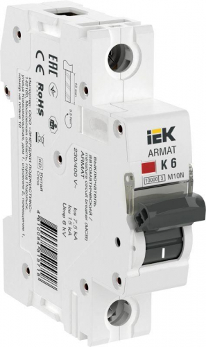 Выключатель автоматический модульный 1п K 6А M10N ARMAT IEK AR-M10N-1-K006