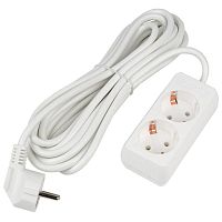 Удлинитель 2х5м с заземл. 16А Ultra S-GCU2-5 WHITE бел. Uniel UL-00009999
