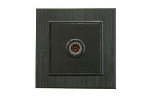 Розетка TV проходная Karea LINE STAR чер. Makel 86054007
