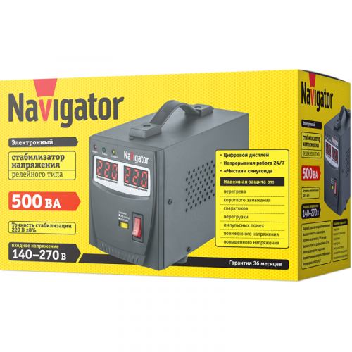 Стабилизатор напряжения 61 765 NVR-RF1-500 Navigator 61765 фото 2