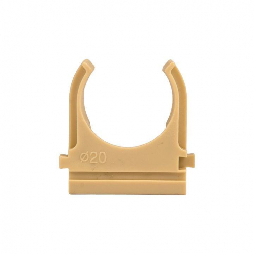 Держатель для труб (клипса) d20мм свет. дерево (уп.10шт) Plast EKF derj-z-20w фото 5