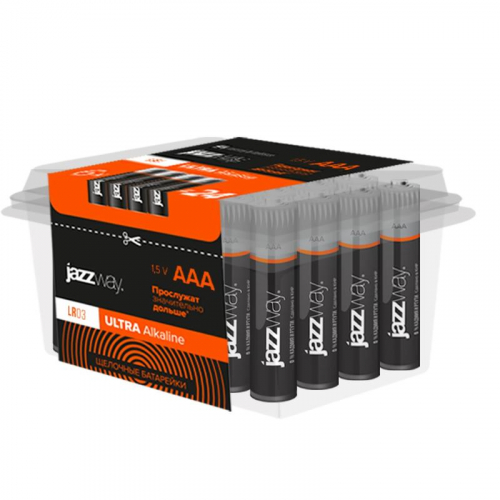 Элемент питания алкалиновый AAA/LR03 1.5В Ultra Alkaline PB-24 (уп.24шт) JazzWay 5026834 фото 2