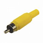 Разъем штекер RCA желт. пайка Rexant 14-0402