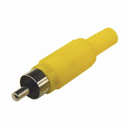 Разъем штекер RCA желт. пайка Rexant 14-0402
