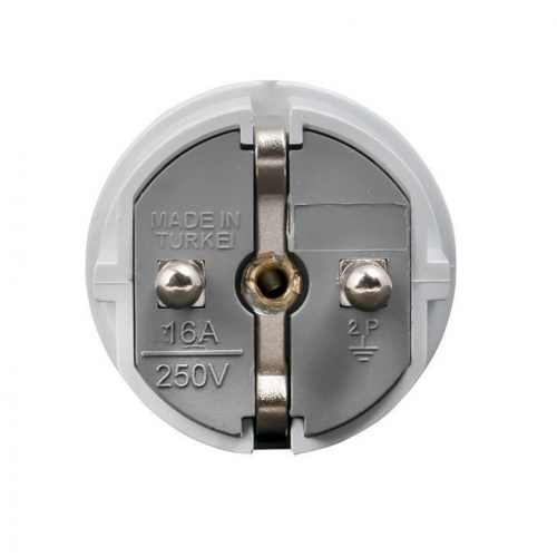 Вилка прямая 16А 250В усиленная с заземл. бел. PROxima EKF AVP16-10-r фото 2
