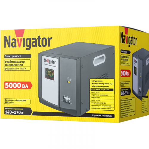 Стабилизатор напряжения 61 770 NVR-RF1-5000 Navigator 61770 фото 2