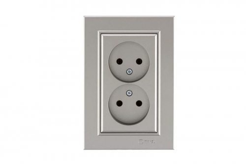 Розетка 2-м СП Karea 10А IP20 б/з зел. Makel 56052017