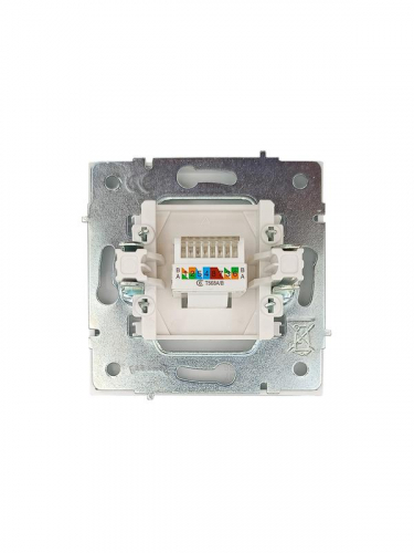 Розетка компьютерная 1-м СП ZIMA IP20 механизм бел. LEZARD 704-0288-140 фото 5
