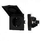 Розетка 1-м СП SCT-NOBE-MCP-SFPL-BK 16А IP44 230В влагозащ. механизм Arlight 054281