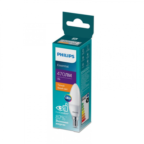 Лампа светодиодная ESS LEDCandle 5W 470lm E14 827 B35FR Philips 929002968407 фото 2