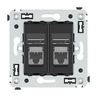 Розетка компьютерная 2-м СП Avanti "Черный матовый" RJ45 кат.6 экранир. DKC 4412394
