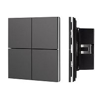 Панель кнопочная KNX-304-23-IN BUS IP20 без рамки метал. черн. INTELLIGENT ARLIGHT 039663
