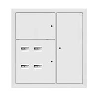 Щит этажный 4кв. RAL9003 со съемной рамой (1000х950х160) Basic EKF mb28-v-4-r9003-1