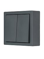 Выключатель 2-кл. ОП LETO графит LEZARD 752-3400-101