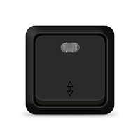 Переключатель проходной 1-кл. ОП Олимп 10А IP20 с подсветкой черн. Universal 2211