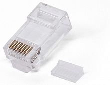 Коннектор RJ-45, 6 кат., со вставкой, 8p8c, 30 мкм, универсальный, для одножильного и многожильного кабеля, уп/100 шт Filum FL-NA-PLUG6-2