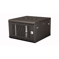 Шкаф телекоммуникационный настен. 19дюйм 6U 368х600х600мм дверь перфорация черн. Datarex DR-651101