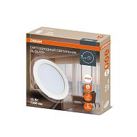 Светильник светодиодный Downlight DL GLASS 840 WT 15Вт 4000К IP20 1350лм ДВО даунлайт кругл. встраив. с декоративным стеклом бел. OSRAM 4607194230754