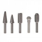 Набор борфрез (шарошек) по дереву (5 предметов) Kranz KR-91-0798