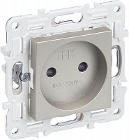 Розетка SKANDY 10А без заземл. защ. шторки SK-R01Sh шампань IEK SK-R13-10-K37