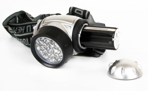 Фонарь налобный LED 5353 19LED 4 режима 3хR03 металлик Ultraflash 10262 фото 8