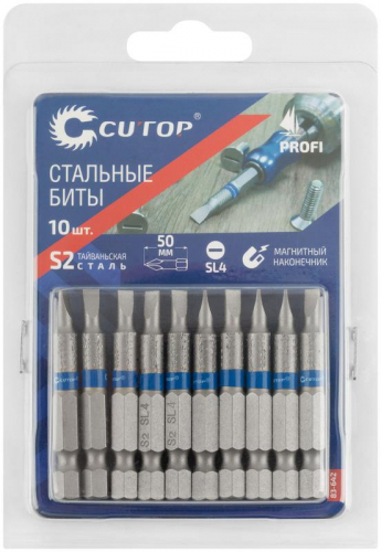 Бита ПРОФИ/Profi SL4 50мм сталь (уп.10шт) Cutop 83-642 фото 3