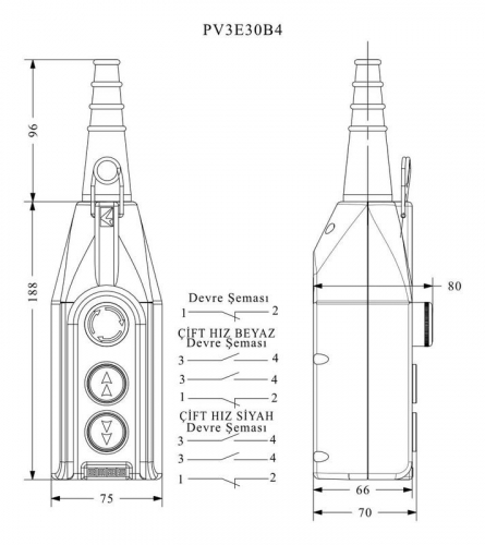 Пульт управления двухскоростной EMAS PV3E30B4 фото 2