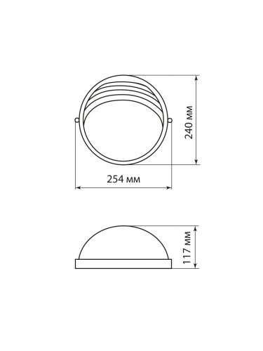 Светильник НПБ1107 черный/круг ресничка 100Вт IP54 TDM фото 5