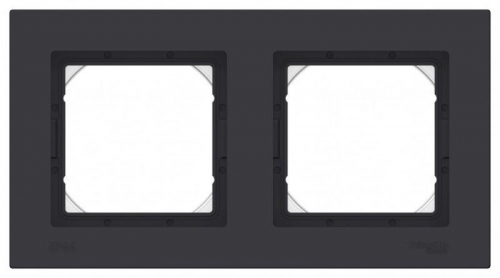 Рамка 2-м AtlasDesign Aqua IP44 карбон SE ATN441002 фото 2