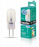 Лампа светодиодная LED2.5-JC-SL/845/G4 2.5Вт капсульная 4500К бел. G4 200лм 12В Camelion 12302