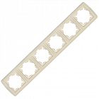 Рамка 6-м Маргарита горизонт. сл.кость (ivory) UNIversal 1085-I