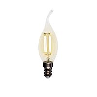 Лампа филаментная Свеча на ветру CN37 7.5Вт 600лм 2700К E14 прозр. колба Rexant 604-101