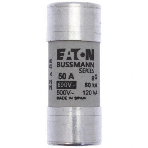 Предохранитель цилиндрический GG 22.2х58 50А боек EATON C22G50S фото 2