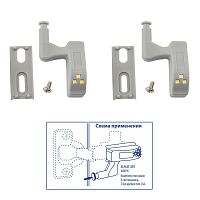 Светильник для шкафов с креплением на дверцу ULK-C02 ULK-C02 23А GREY SET2 Uniel UL-00008933