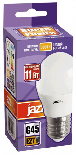 Лампа светодиодная PLED- SP G45 11Вт E27 3000К 230/50 JazzWay 5019331 фото 2