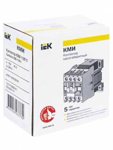 Контактор КМИ-11811 18А 230В/АС3 1НЗ KARAT IEK KKM11-018-230-01 фото 10